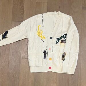 Women's Cream Cardigan Sweater